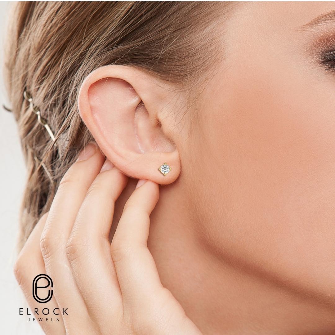 Gold Diamond Earring