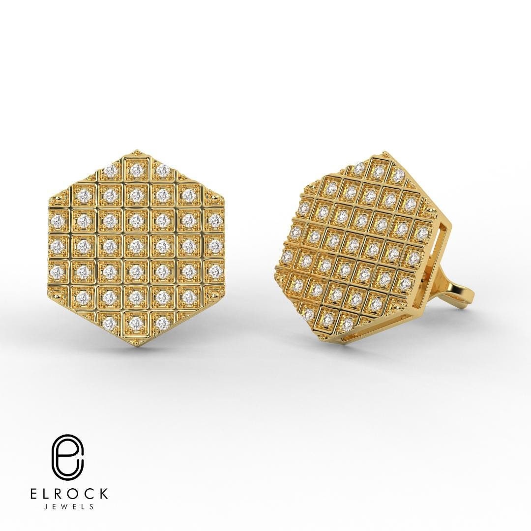 Hexagon Halo Round Diamonds