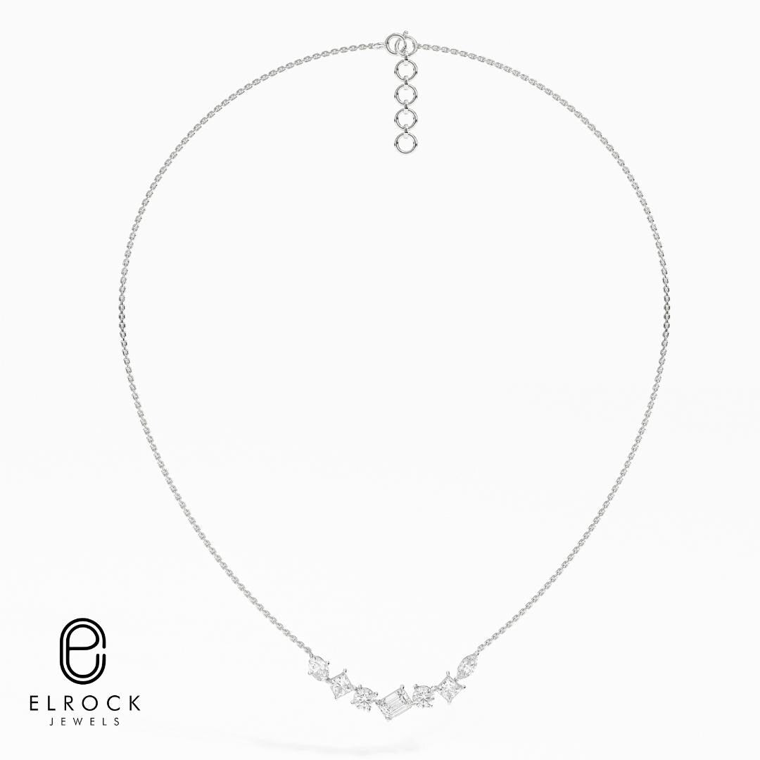 Multi Shape Lab Grown Diamond Necklace