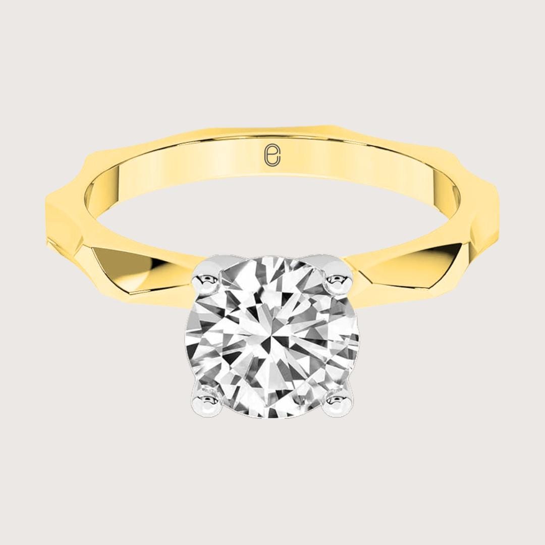 14K White Gold 2.00 Ct Round Solitaire Lab Created Diamond Ring
