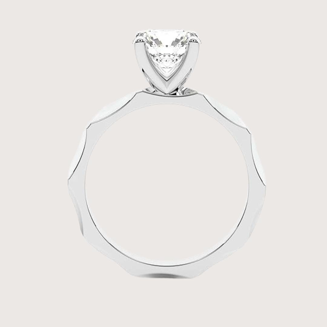 1 CT Cushion Cut Lab Grown Diamond Solitaire Ring, 14K Solid Yellow Gold One Diamond Ring, Promise Ring, Anniversary Ring, Gift For Women