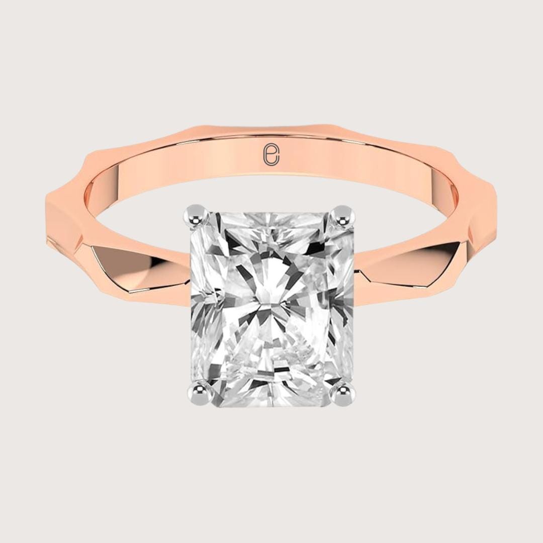 14K Gold 3 Carat Radiant Cut IGI Certified Solitaire Engagement Ring