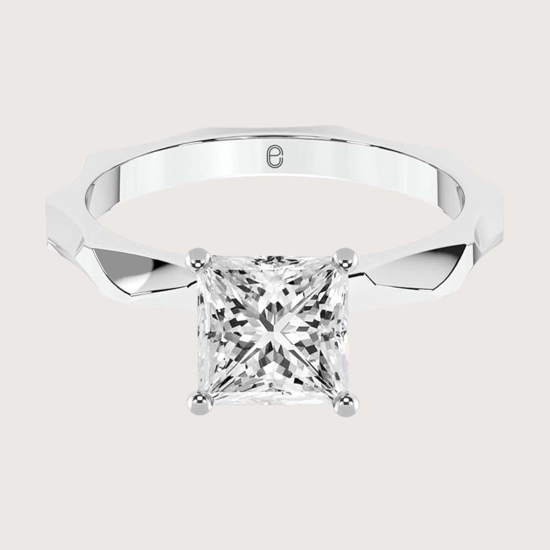 Princess Cut F Color VS1 Clarity IGI Certified Lab Grown Diamond Solitaire Engagement Ring Solid 14k Gold