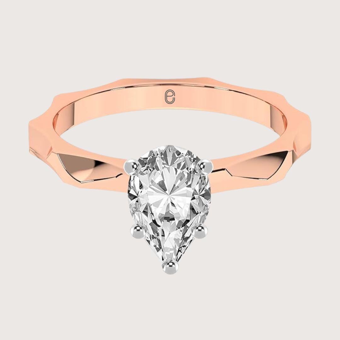 14K Pear Cut Lab Grown Diamond Eternity Ring