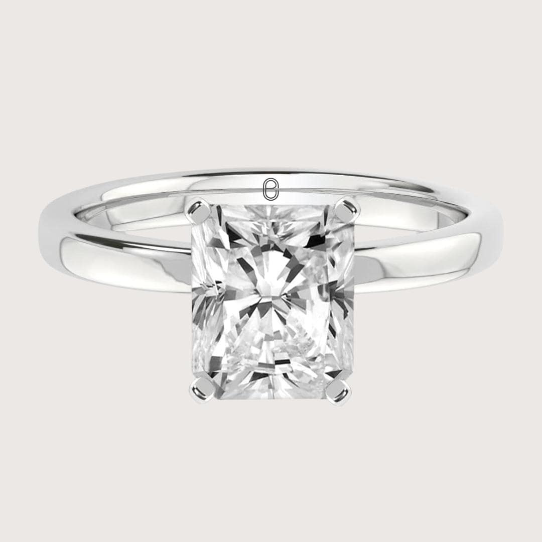 14K Gold Radiant Cut Lab Grown Diamond Ring