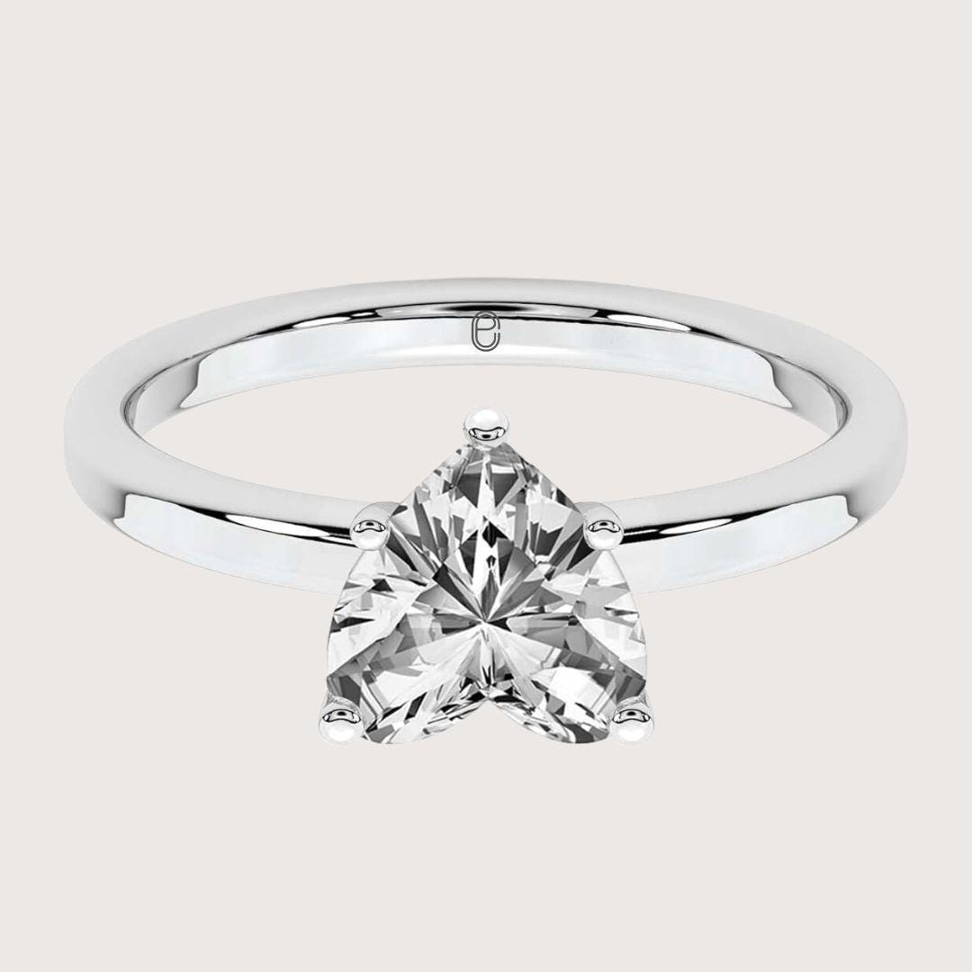 14K Gold 3CT Heart shape Lab grown Diamond Engagement Ring