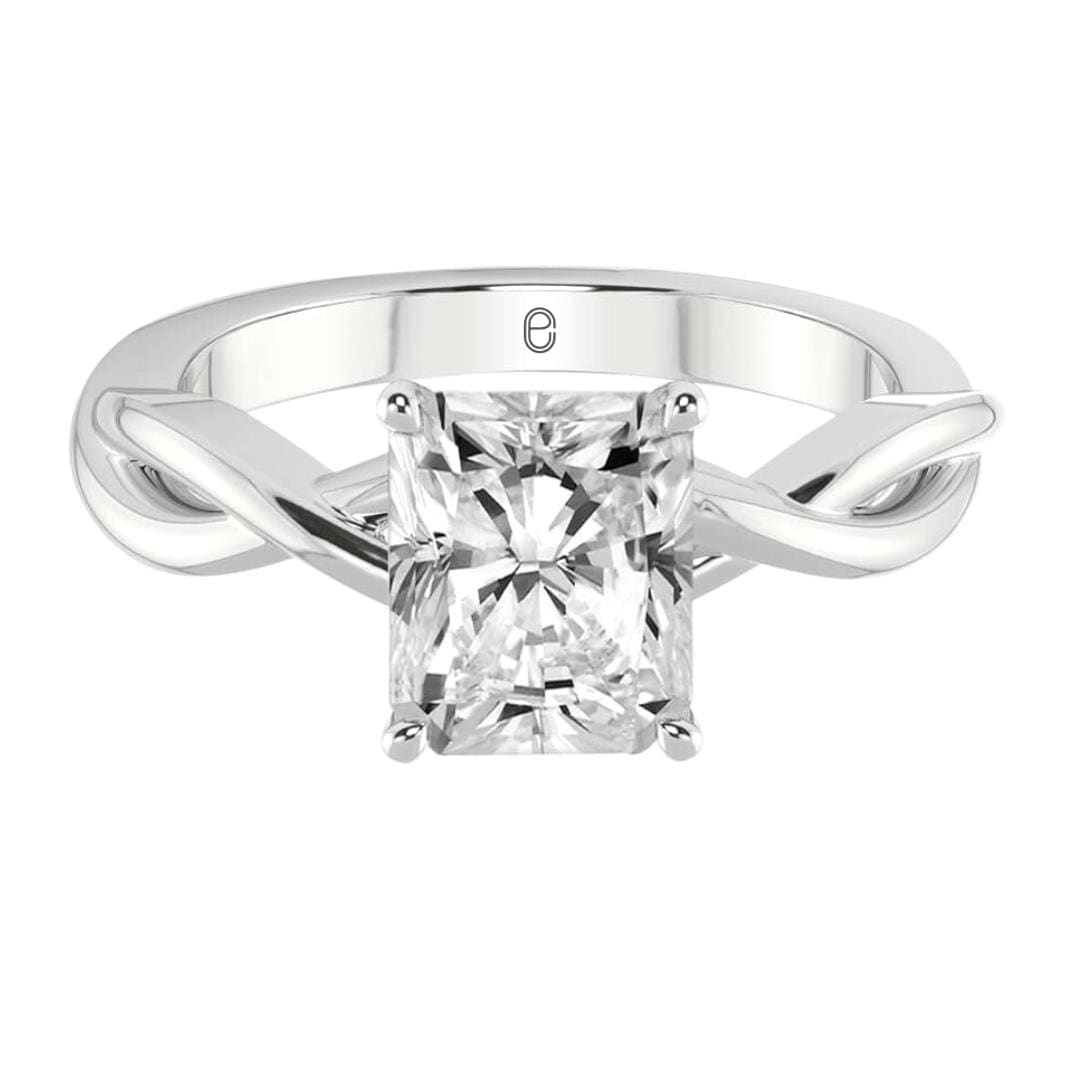 14K Yellow Gold IGI Certified Radiant Cut Lab Grown Diamond Wedding Ring