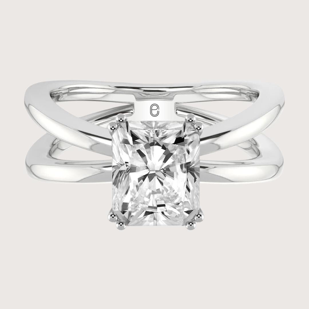 4 CT Radiant Cut F Color VS1 Clarity IGI Certified Lab Grown Diamond Solitaire Engagement Ring Solid 14k Gold