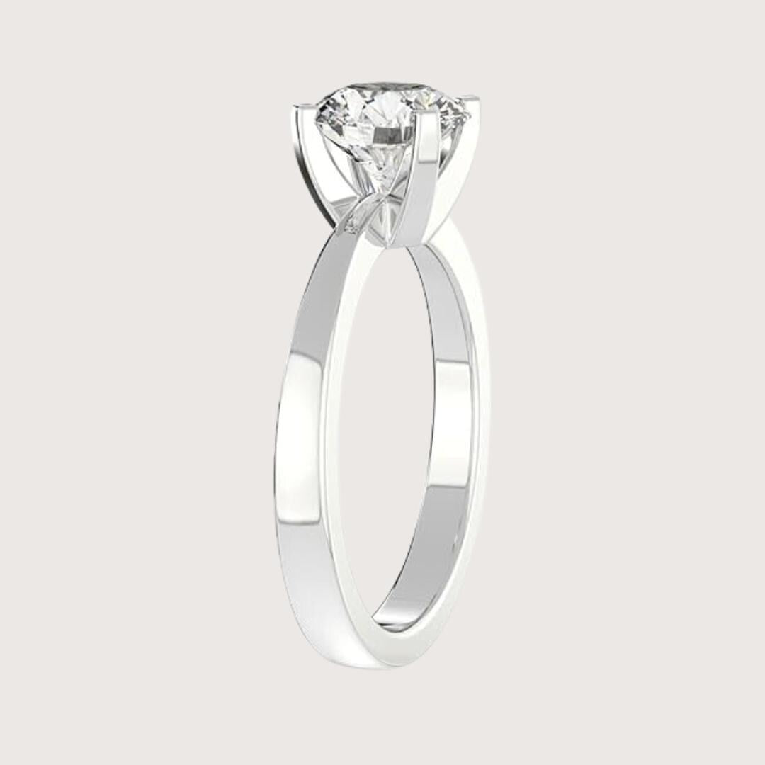 14K Gold 2 Carat Rectangular Radiant Cut Lab Grown Diamond Ring