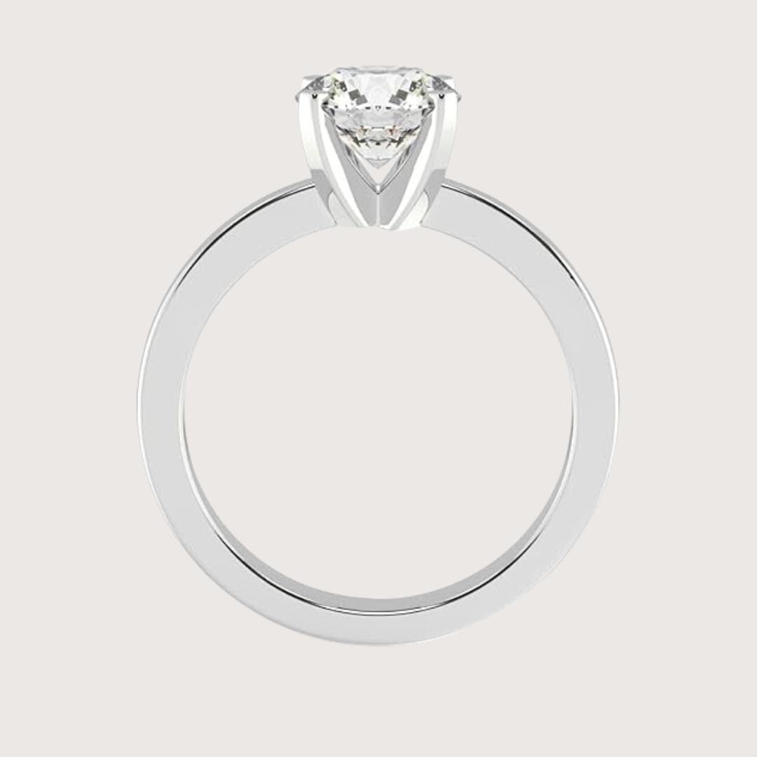 14K Gold 2 Carat Rectangular Radiant Cut Lab Grown Diamond Ring