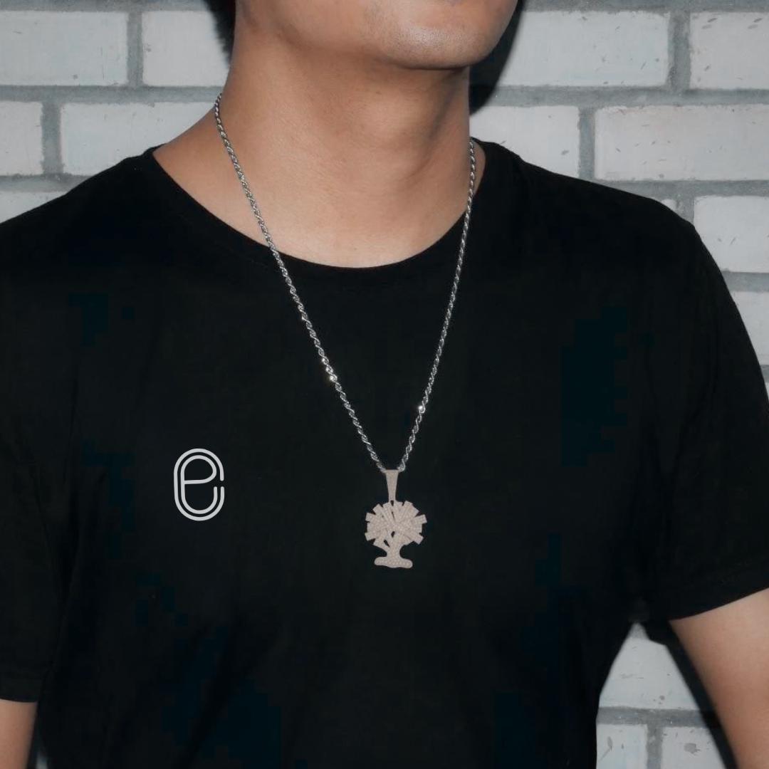 14K Gold Iced Out Lab Grown Diamond Money Tree Charm Pendant | Hip Hop Pendant |Customizable Chain Not Included | Luck Necklace I Pendant For Him