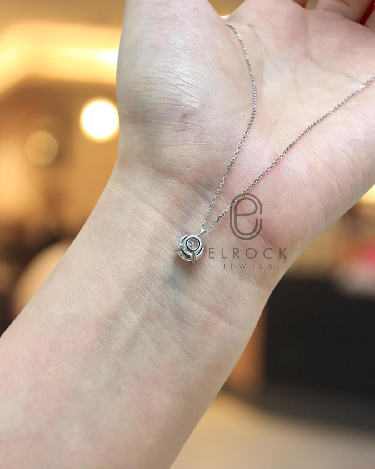 14K necklace 1 Carat Round Cut F VS1 Lab Grown Diamond Necklace IGI Certificate 14K Yellow Gold / Pendant Necklace Solitaire Pendant Necklace