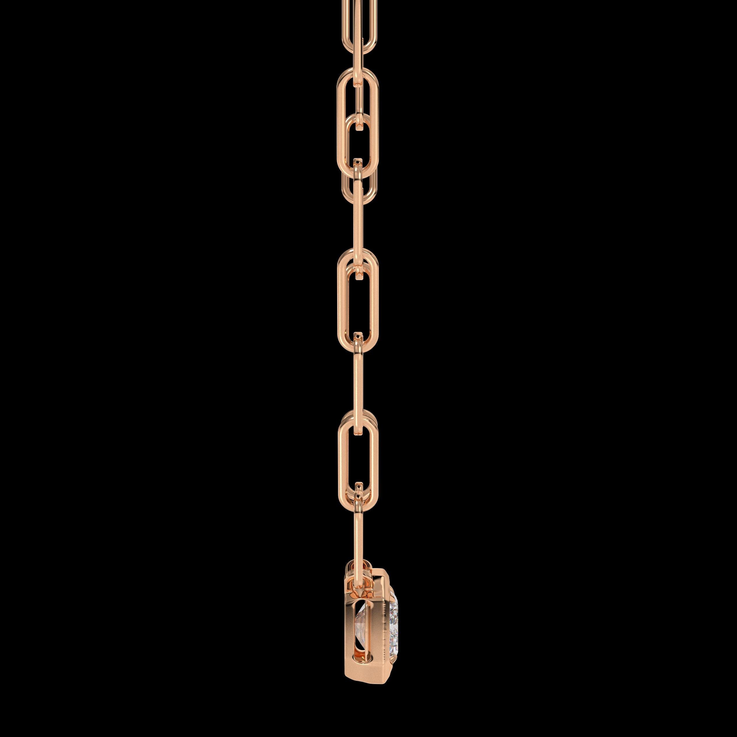 14K Lab Grown Diamond Bezel Necklace