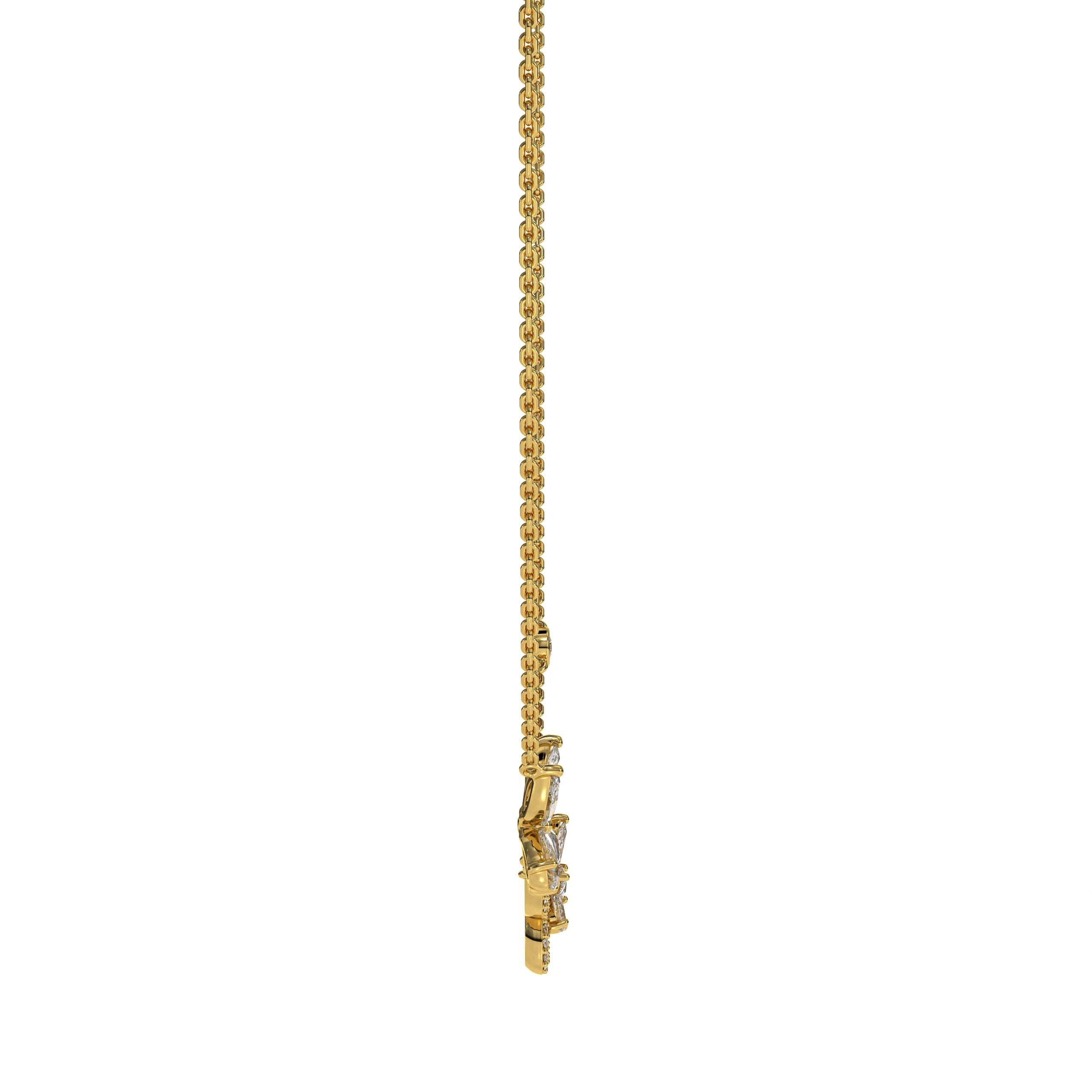 14K Gold Simple and Elegant Butterfly Necklace