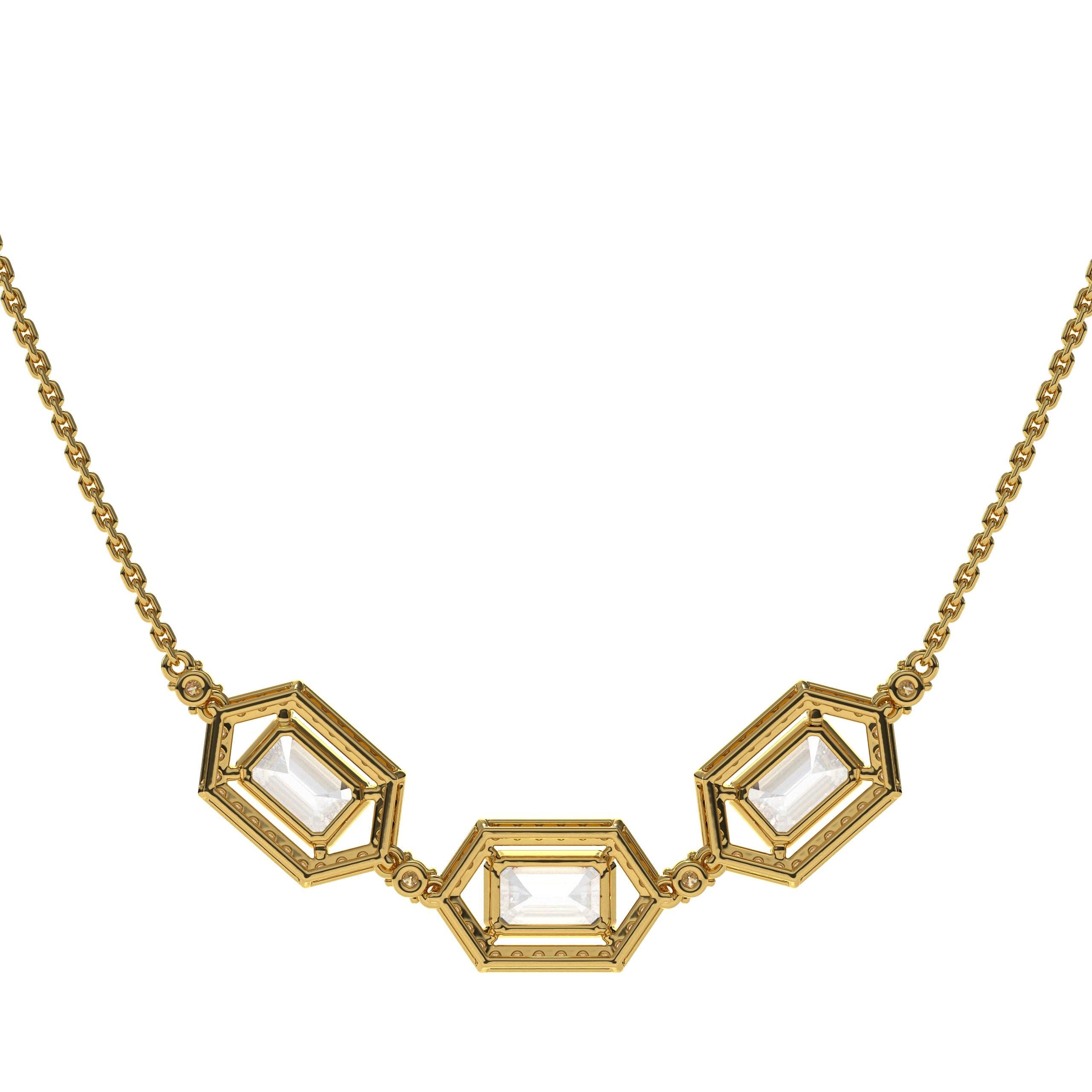 14K Gold Diamond Necklace Dainty Gold Necklace