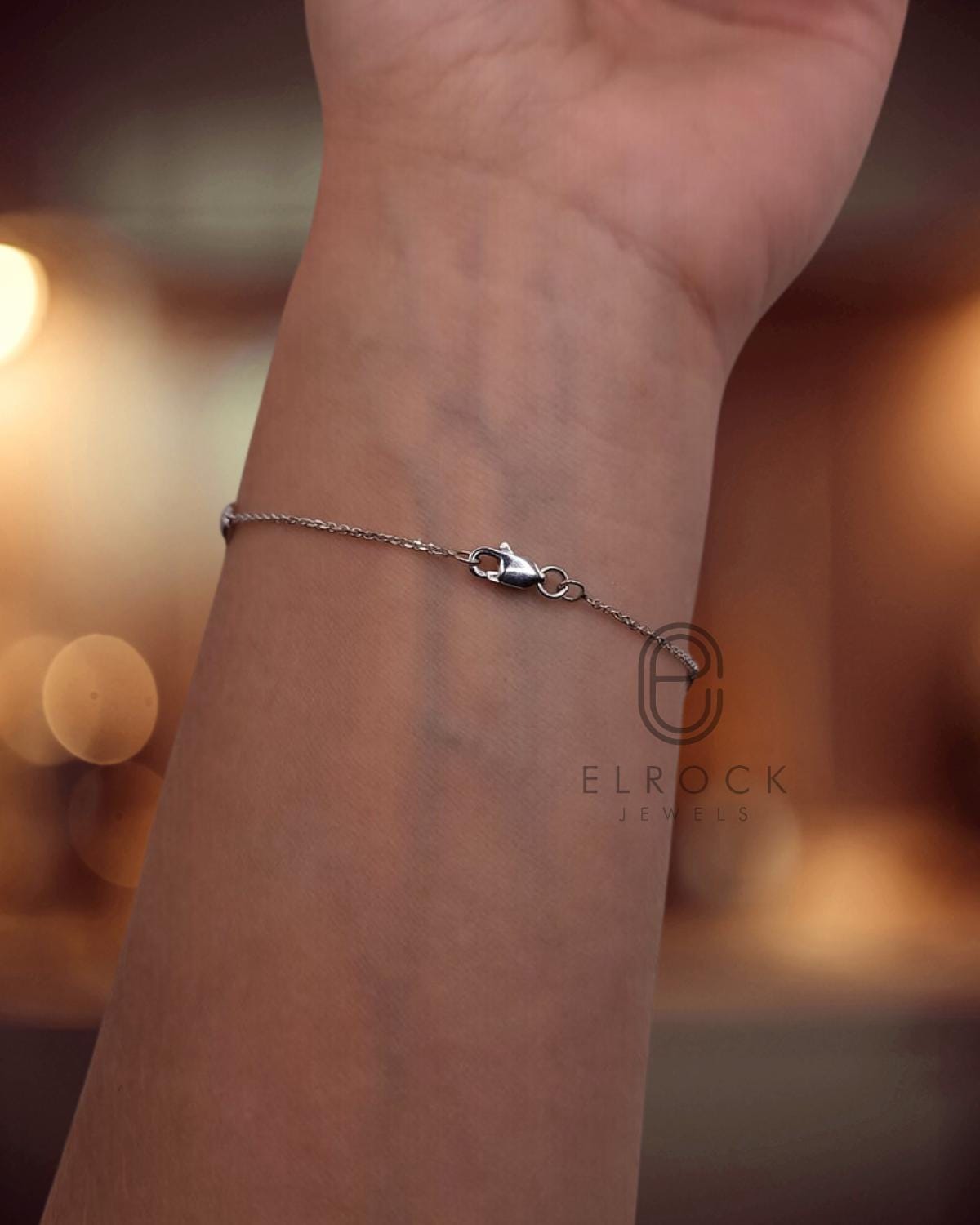1 Ct Diamond Bracelet, 14K Gold Lab Grown 5 Diamond Bracelet