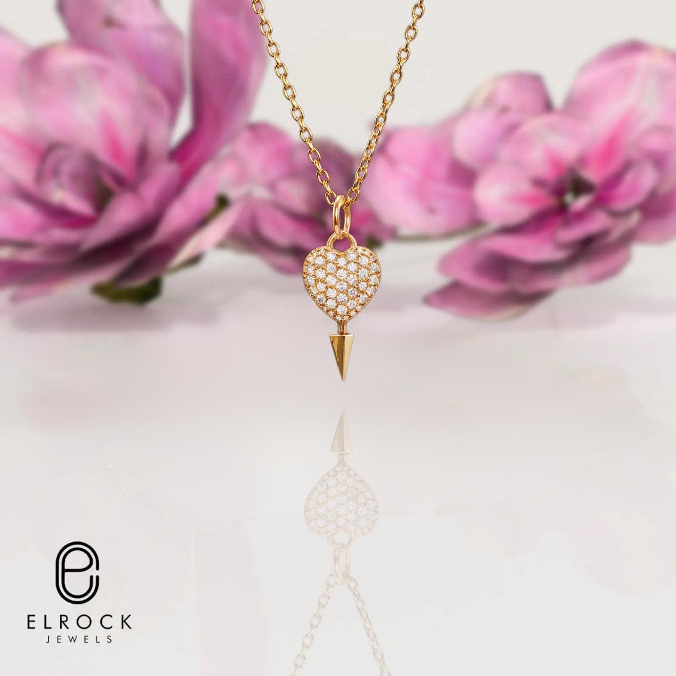 Diamond Heart Charm Necklace