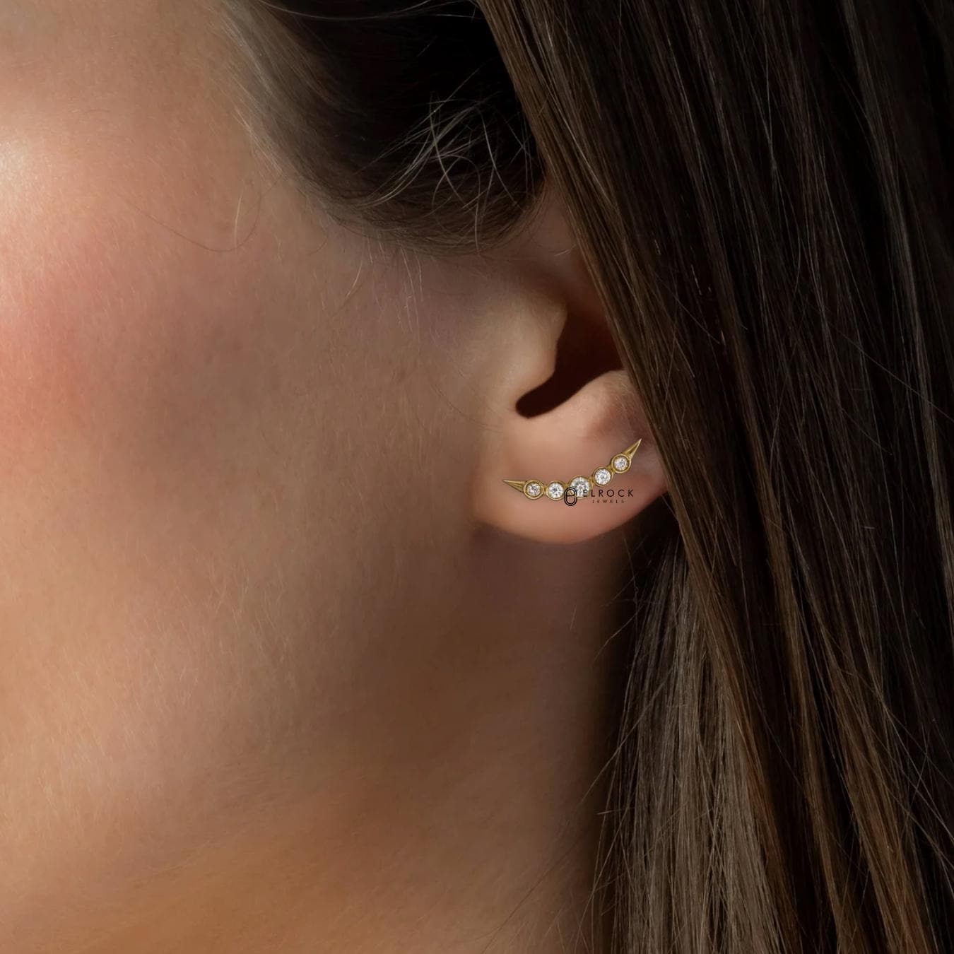 Large Diamond Stud Earring