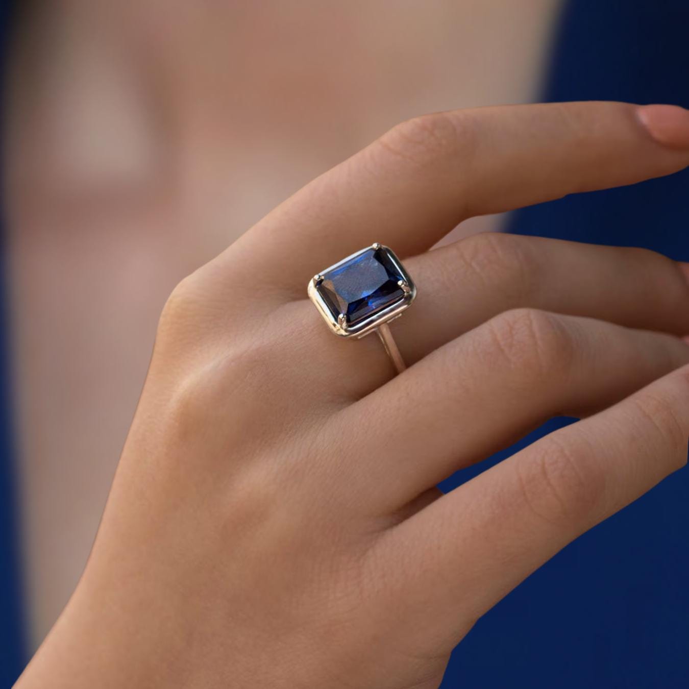 Vintage Blue Sapphire Ring