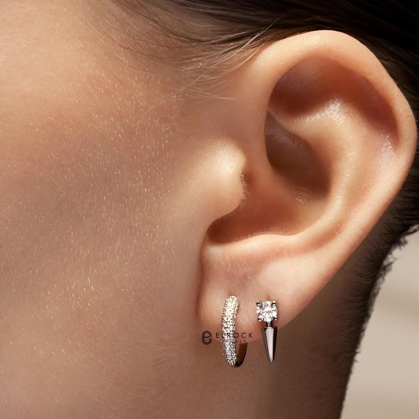 Round Diamond Earring