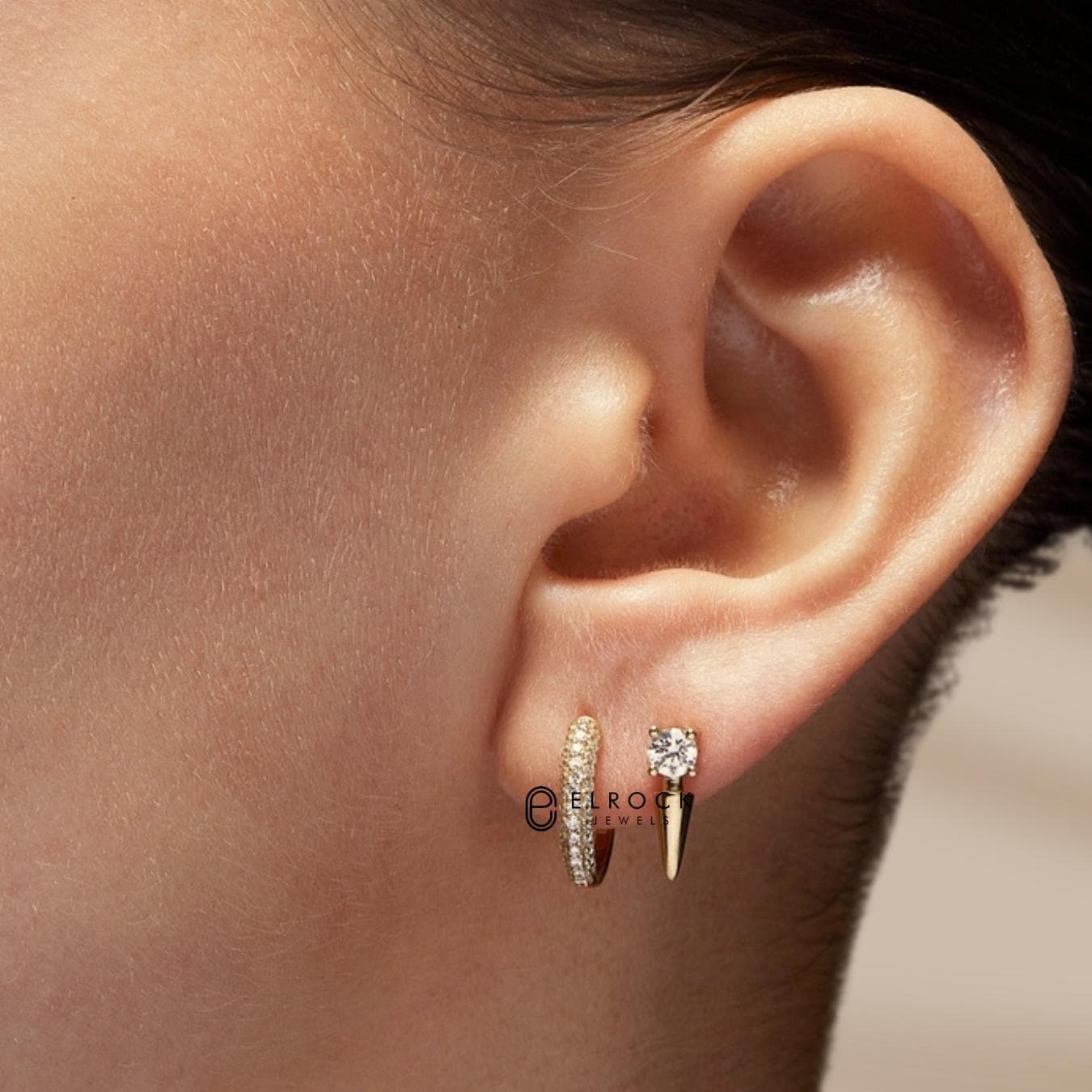 Round Diamond Earring