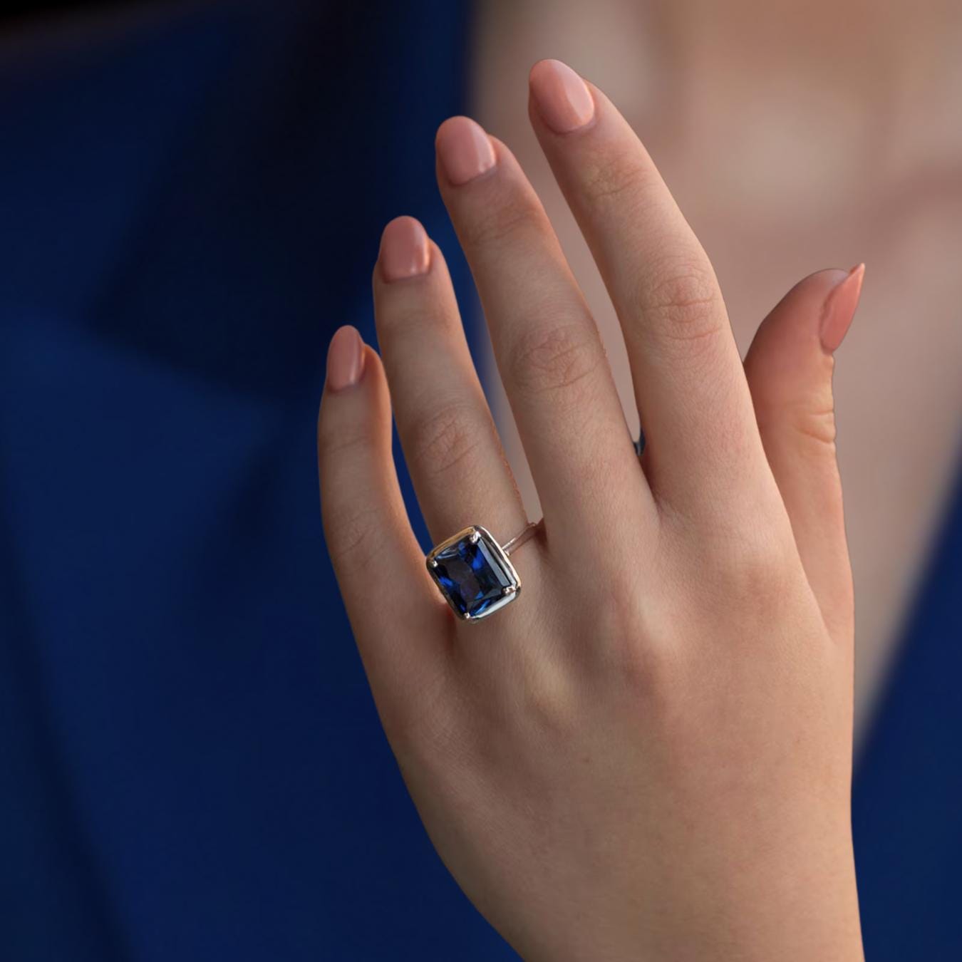 Vintage Blue Sapphire Ring