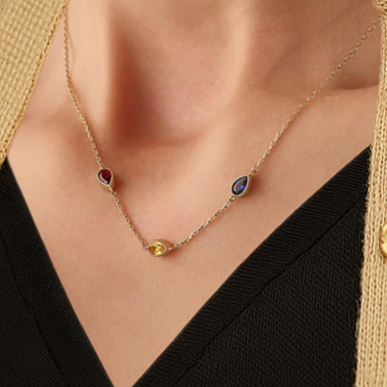 Multi Birthstone Necklace
