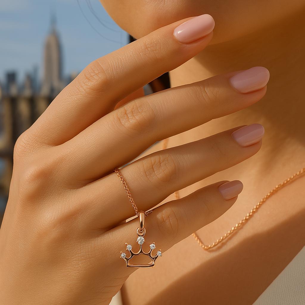 Crown Diamond Pendant