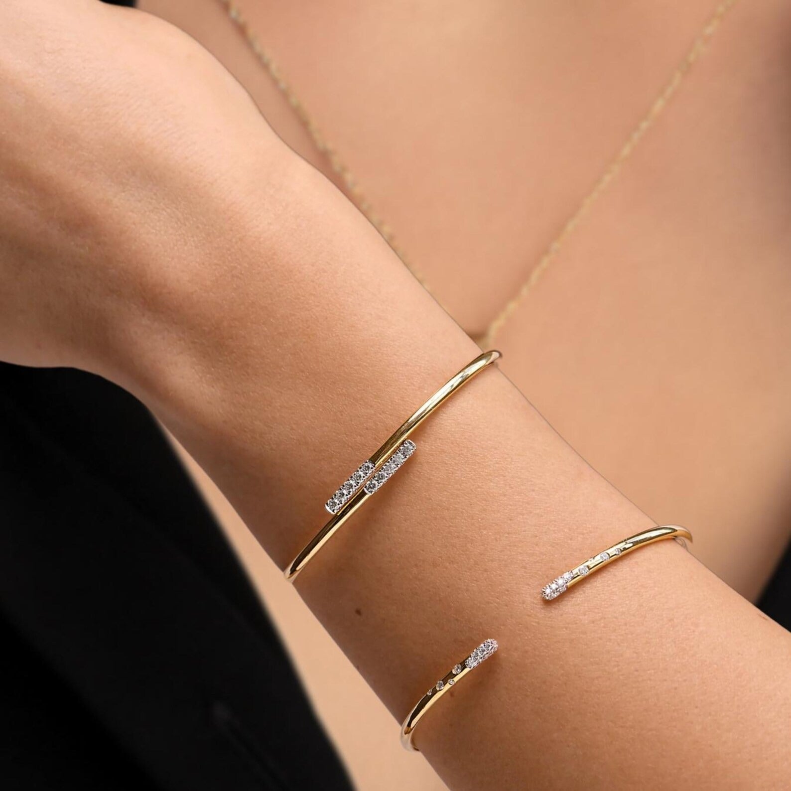 Lab Grown Diamond Bangle Minimalist Bracelet