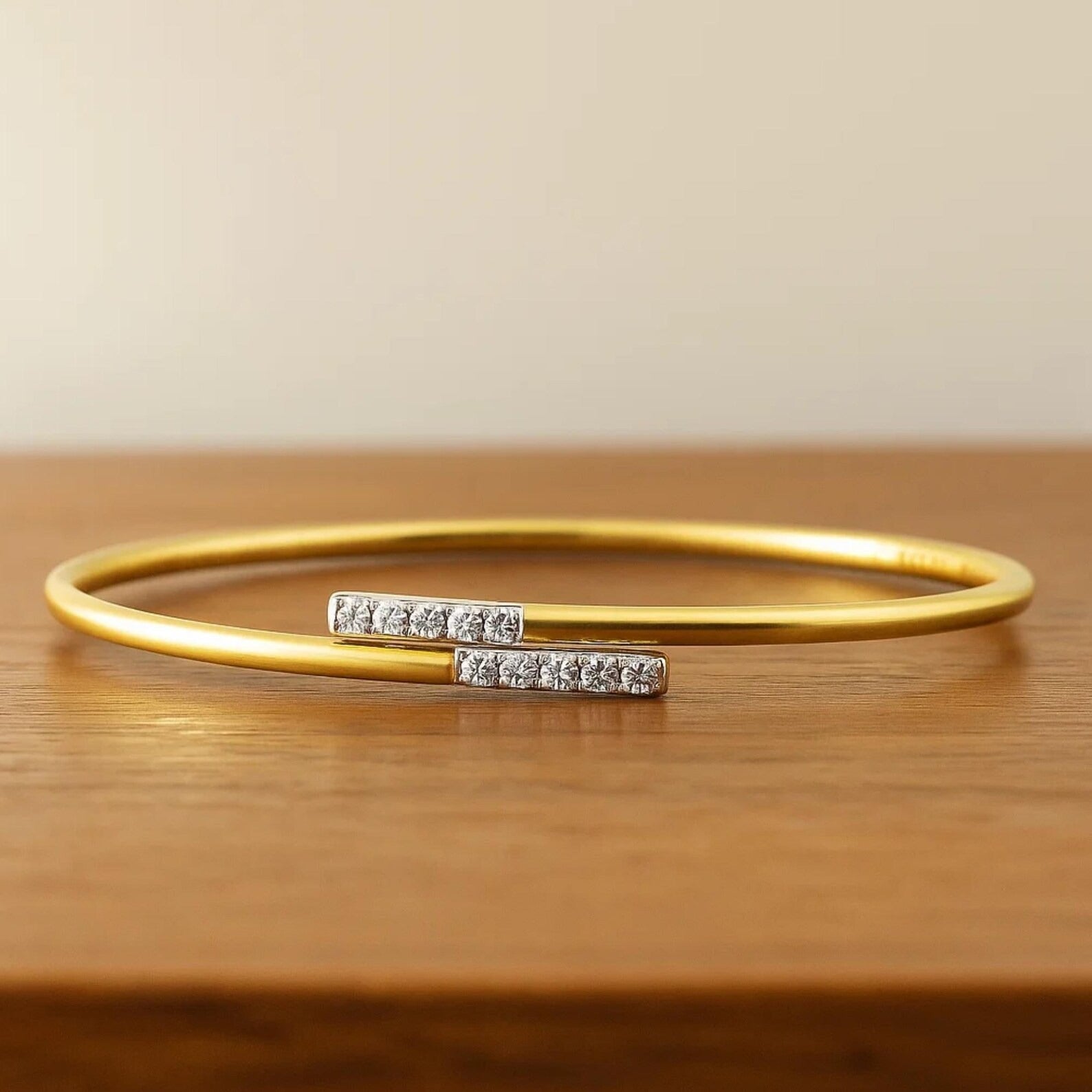 Lab Grown Diamond Bangle Minimalist Bracelet
