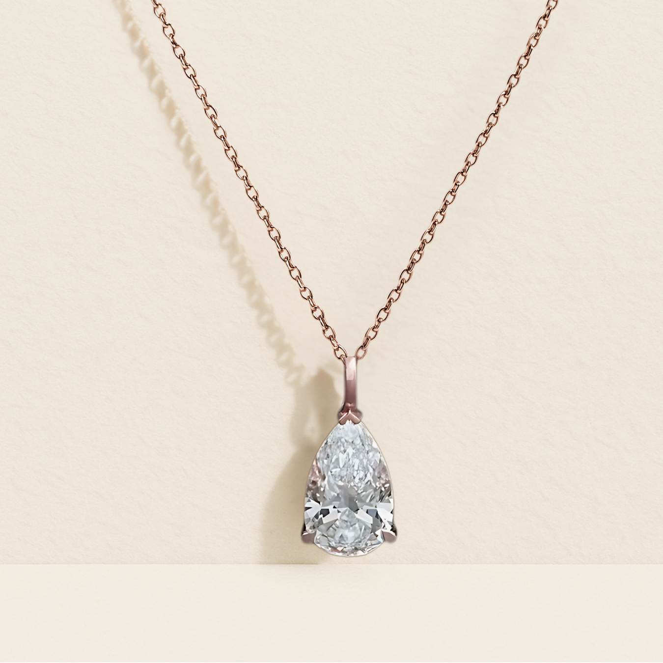 Pear Cut Lab Grown Diamond Bridesmaid Pendant