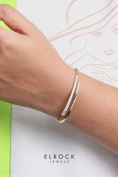 Unique Diamond Bangle Bracelet 1ct