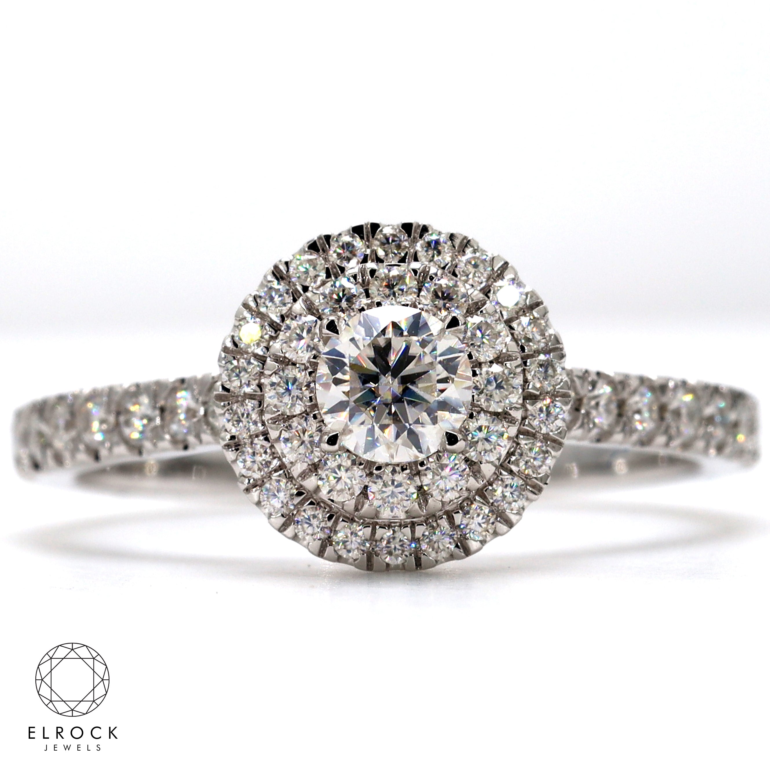 14K White Gold Round Cut Lab Grown Women Ring