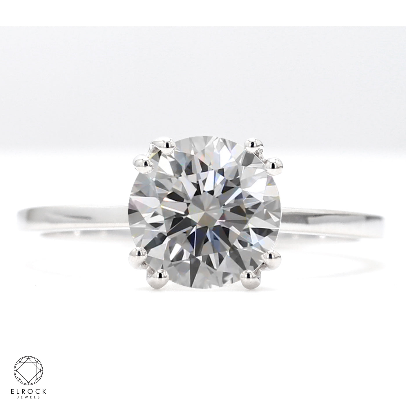 14K Gold Round Solitaire Ring